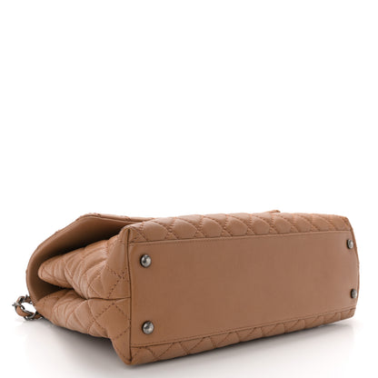 Chanel Caviar Quilted Medium Coco Handle Flap Camel 4 of 10