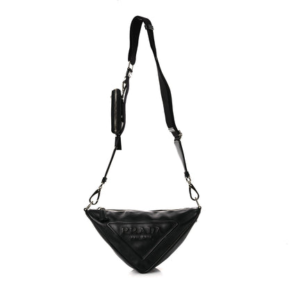 Prada Grace Lux Triangle Shoulder Bag Black 1 of 12