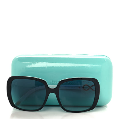 Tiffany Crystal TF4110-B Square Infiniti Sunglasses Black Blue 8 of 8