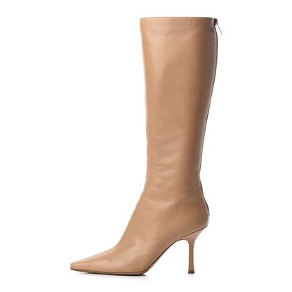 Jimmy Choo Kid Peony Knee Hight Boots 38 Camel 1 of 10