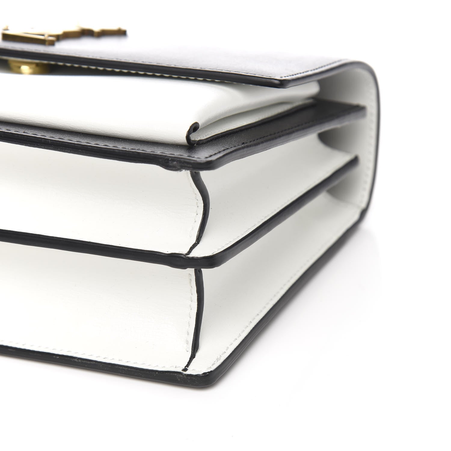 Saint Laurent Calfskin Bi-Color Medium Monogram Sunset Black Pearl White 8 of 9