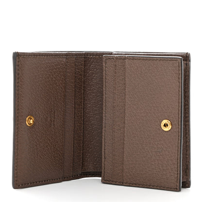 Gucci Monogram Jumbo GG Textured Dollar Calfskin Diana Card Case Wallet Camel Ebony New Acero 5 of 8