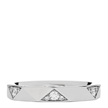 Graff 18K White Gold Diamond Laurence Graff Faceted Signature Wedding Band Ring 48 4.5 1 of 6