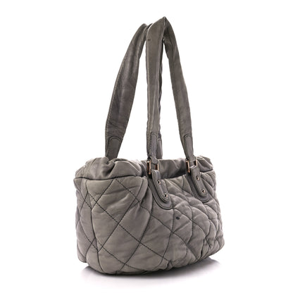 Chanel Lambskin Quilted Cloudy Bundle East West Tote Grey 3 of 14