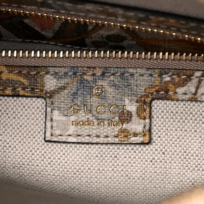 Gucci GG Supreme Monogram Water Flora Web Medium Ophidia Top Handle Bowler Bag Beige White Multicolor 6 of 9