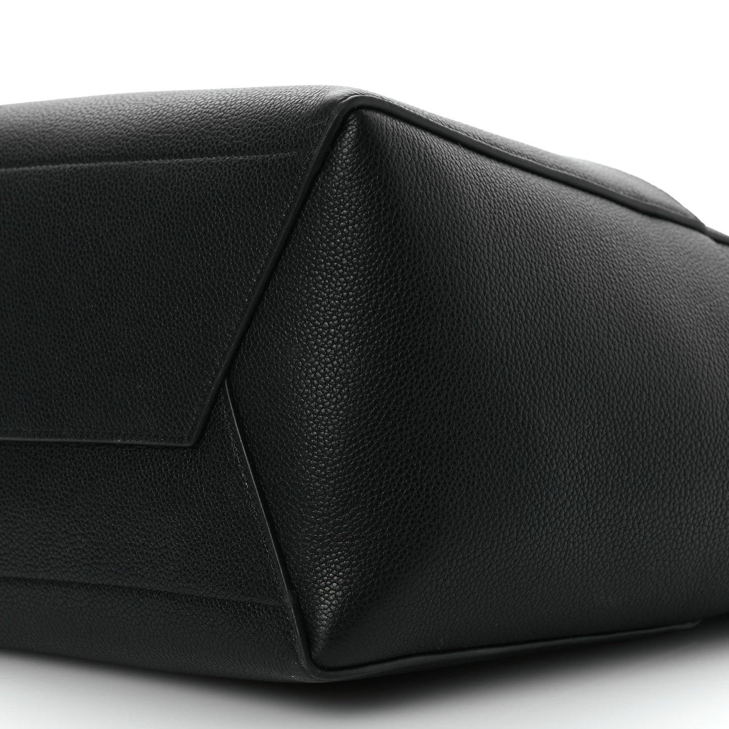 Soft Grained Calfskin Sangle Bucket Bag Black