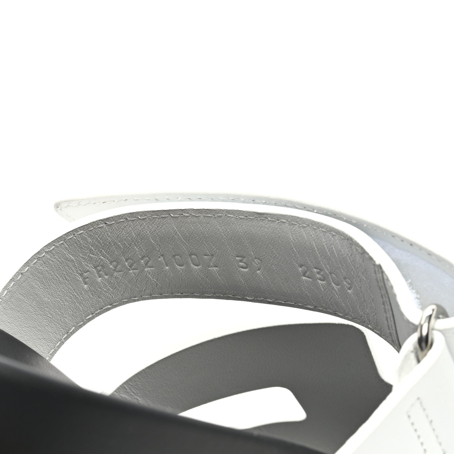 Hermes Calfskin Womens Chypre Sandals 39 White 7 of 8