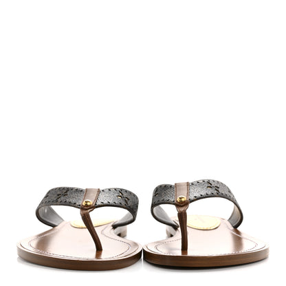 Louis Vuitton Monogram Sunny Flat Thong Sandals 37 Brown 3 of 9