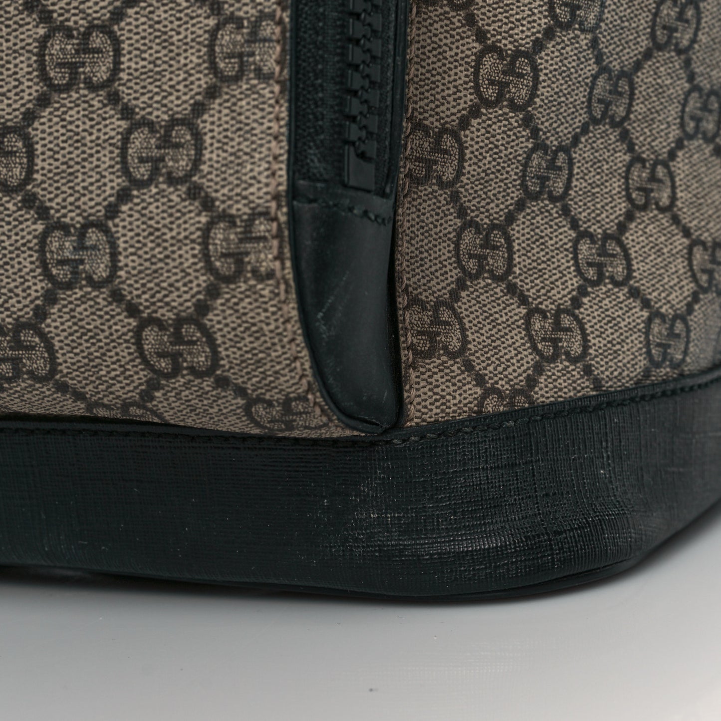 GG Supreme Monogram Medium Backpack Black