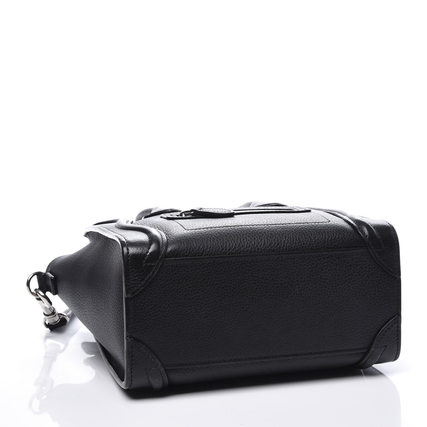 Celine Drummed Calfskin Nano Luggage Black 3 of 10