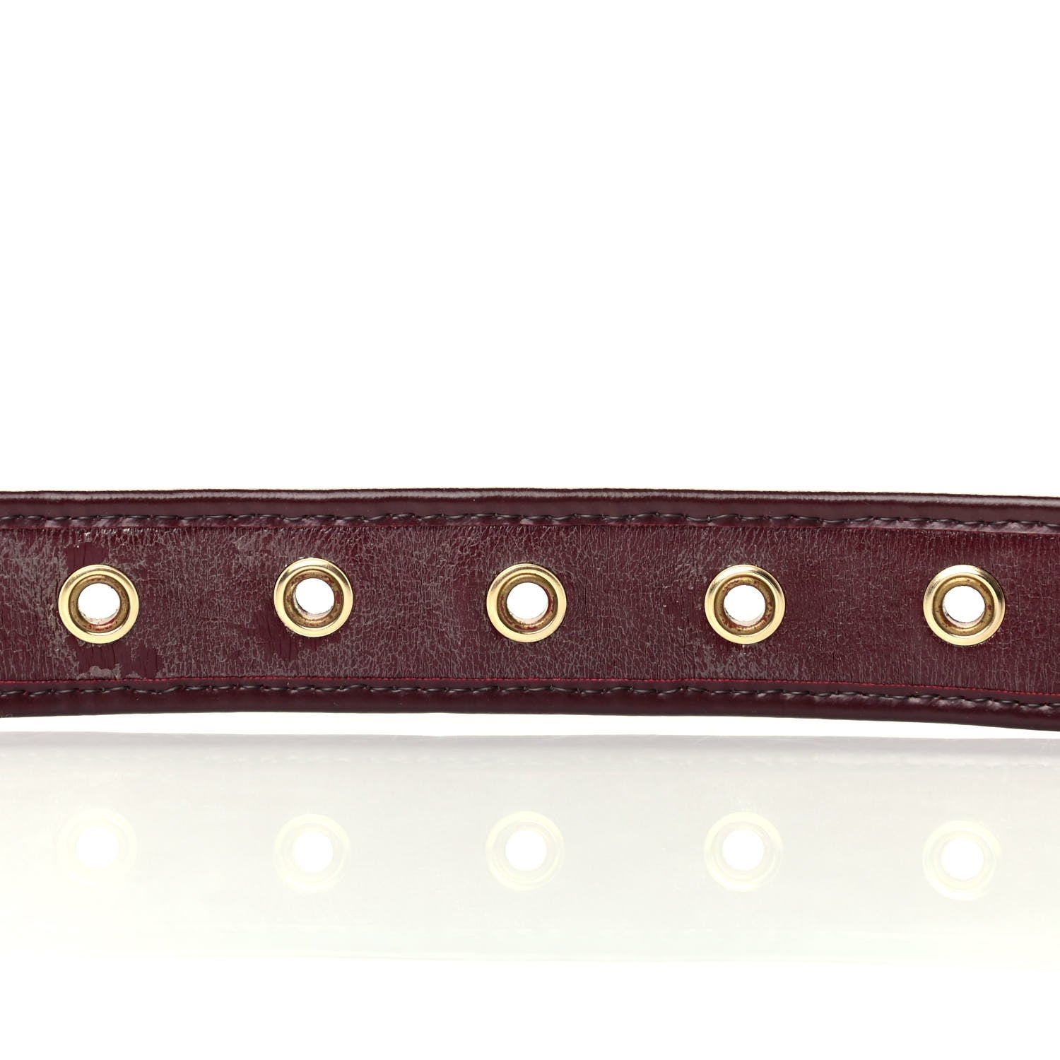 Christian Dior Monogram Buckle Belt 75 Burgundy 4 of 5