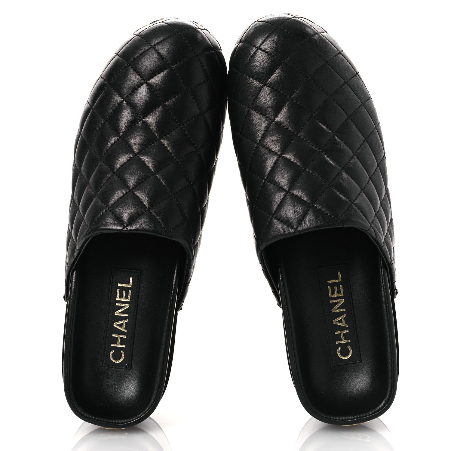 Chanel Lambskin Quilted CC Clogs 39 Black 2 of 11