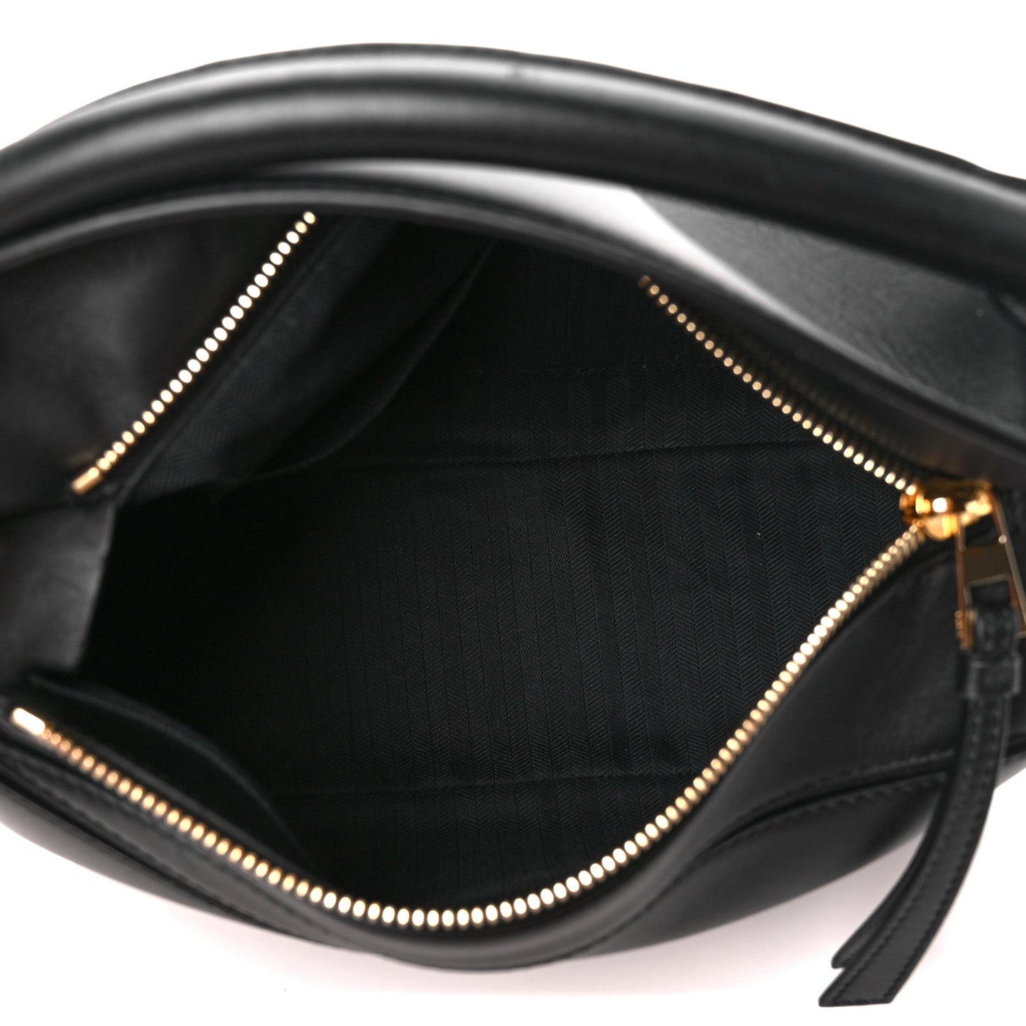 Satin Calfskin Small Puzzle Bag Black