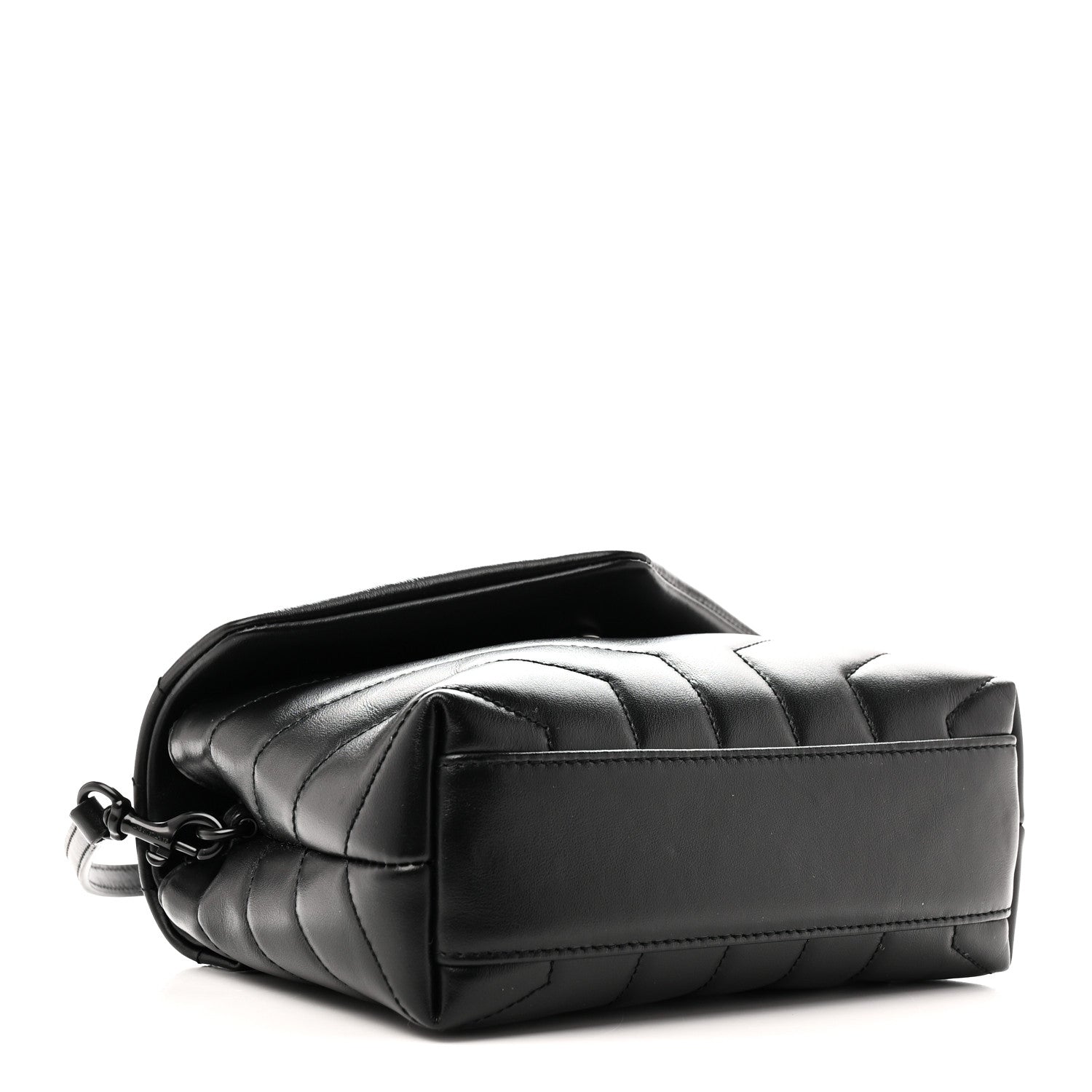 Saint Laurent Calfskin Y Quilted Monogram Monochrome Toy Loulou Crossbody Bag Black Black 4 of 11