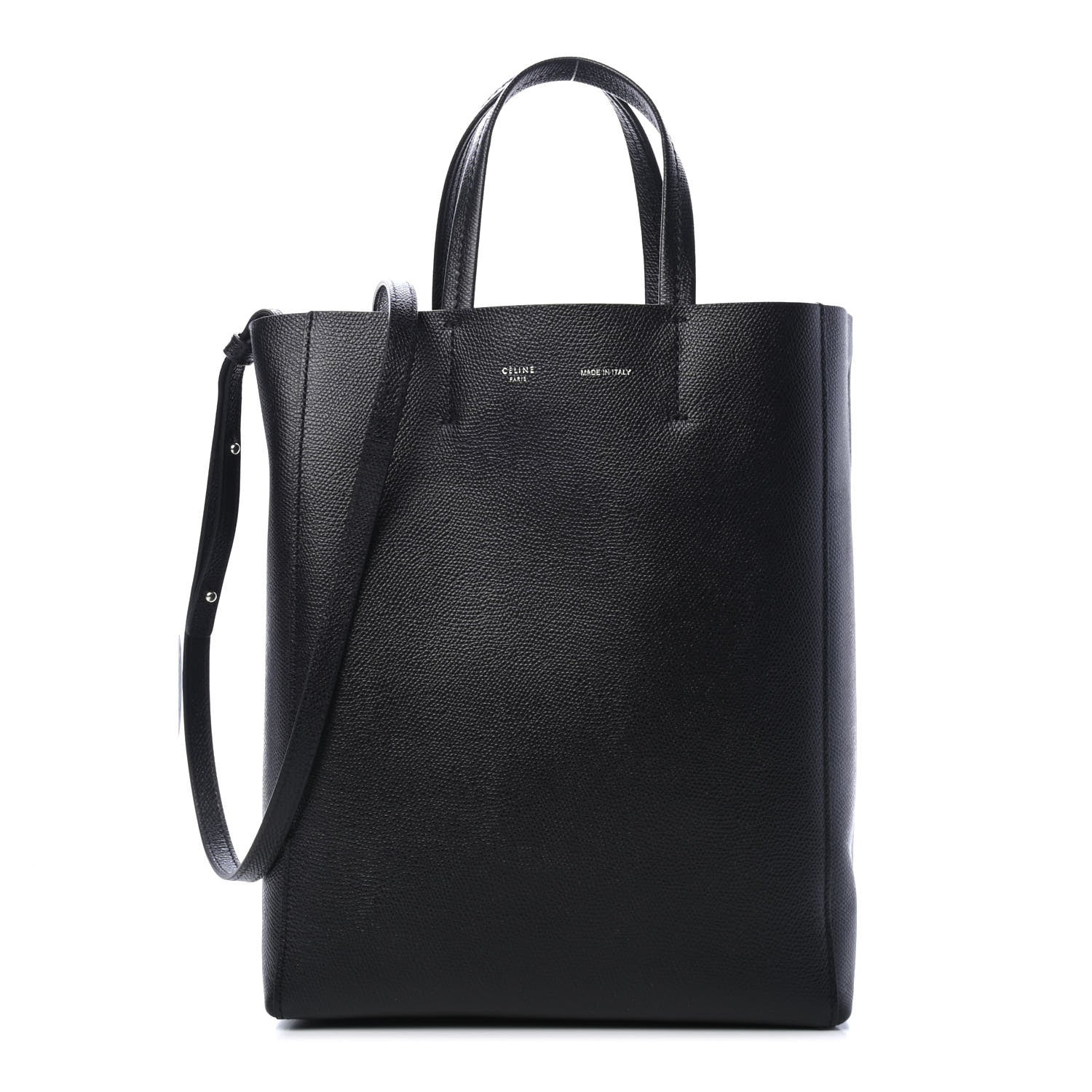 Celine Grained Calfskin Small Vertical Cabas Black 1 of 4