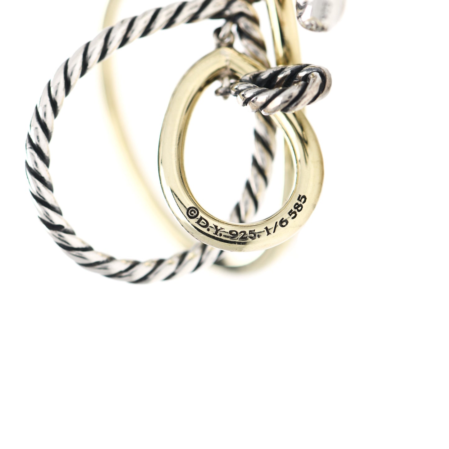 Sterling Silver 14K Yellow Gold Mobile Drop Earrings