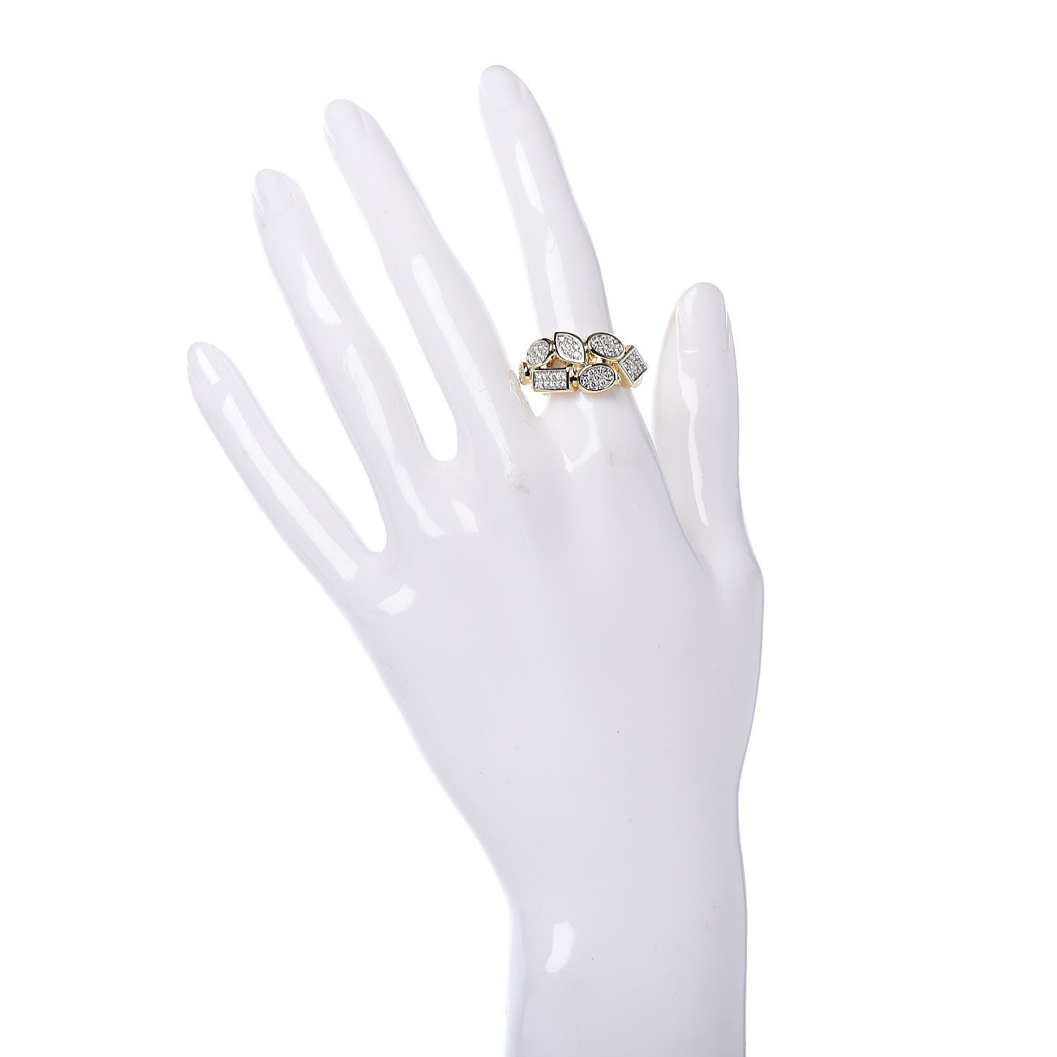 David Yurman 18K Yellow Gold Diamond Confetti Band Ring 52 6 2 of 6