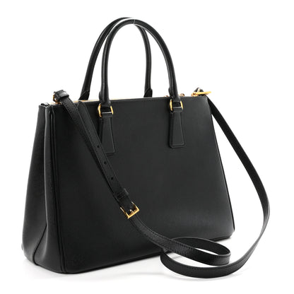 Prada Saffiano Small Galleria Double Zip Tote Black 3 of 10
