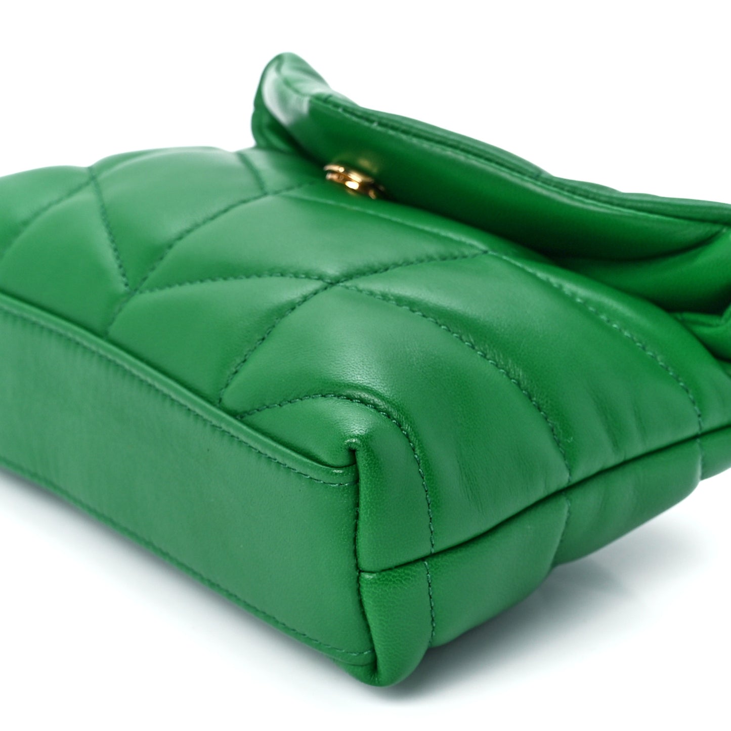 Lambskin Monogram Loulou Puffer Pouch Clutch New Vert