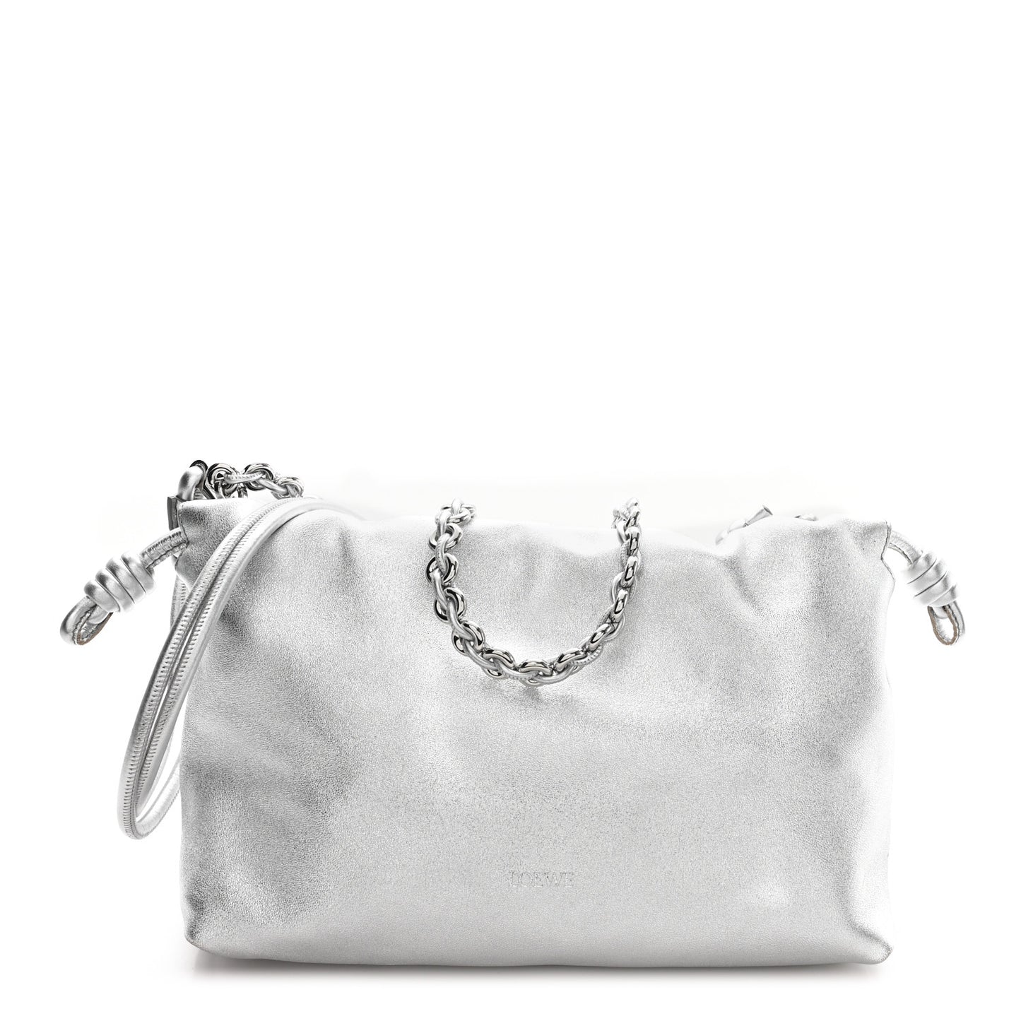 Metallic Nappa Donut Chain Flamenco Knot Silver