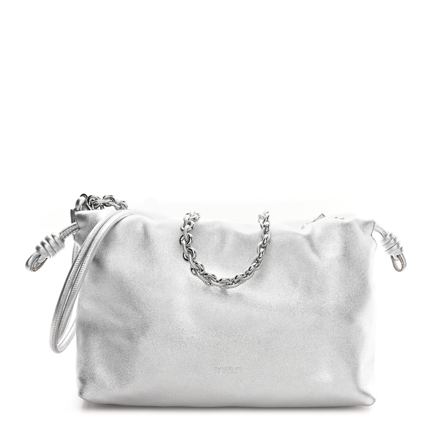 Loewe Metallic Nappa Donut Chain Flamenco Knot Silver 1 of 10