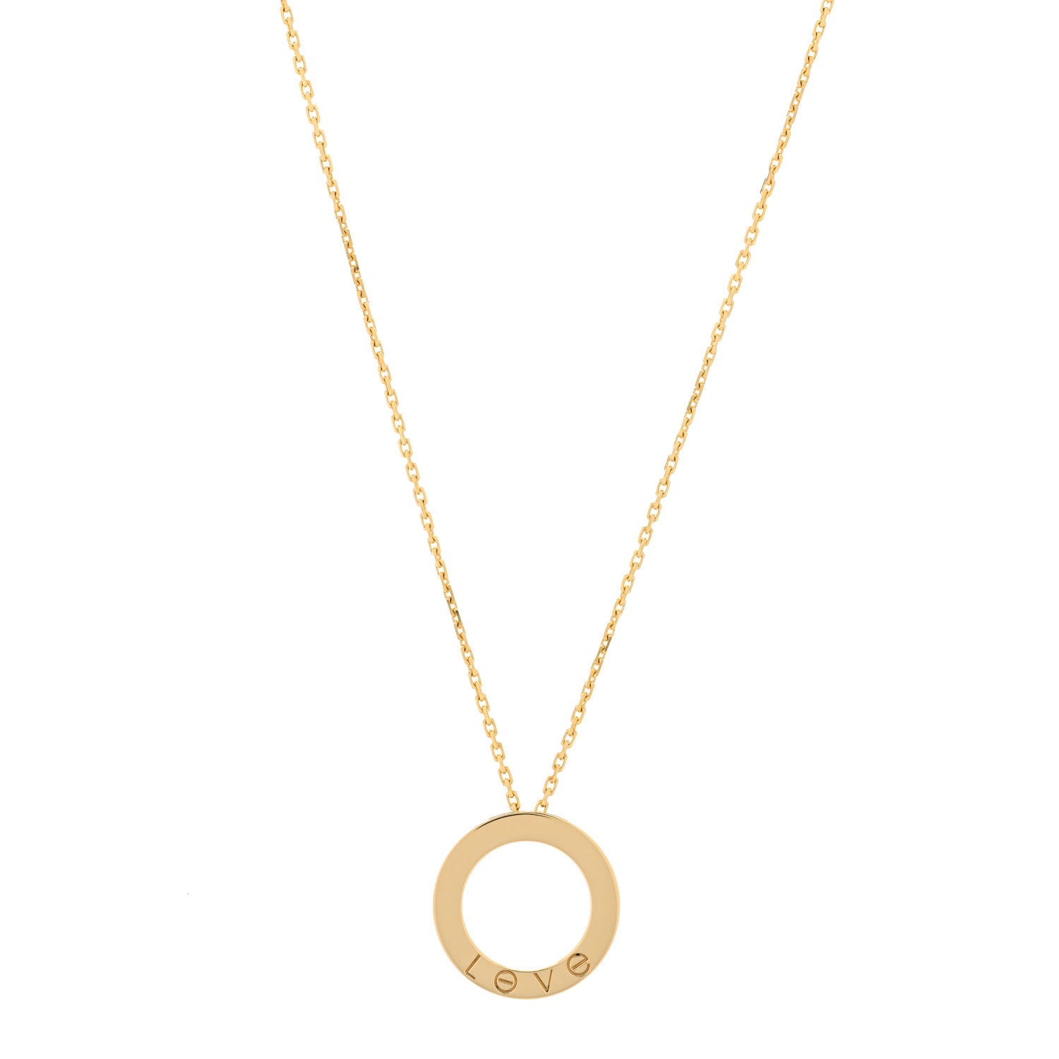 Cartier 18K Yellow Gold LOVE Pendant Necklace 2 of 6