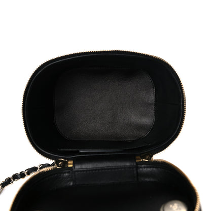 Chanel Lambskin Quilted Trendy Vanity Case Black 5 of 9