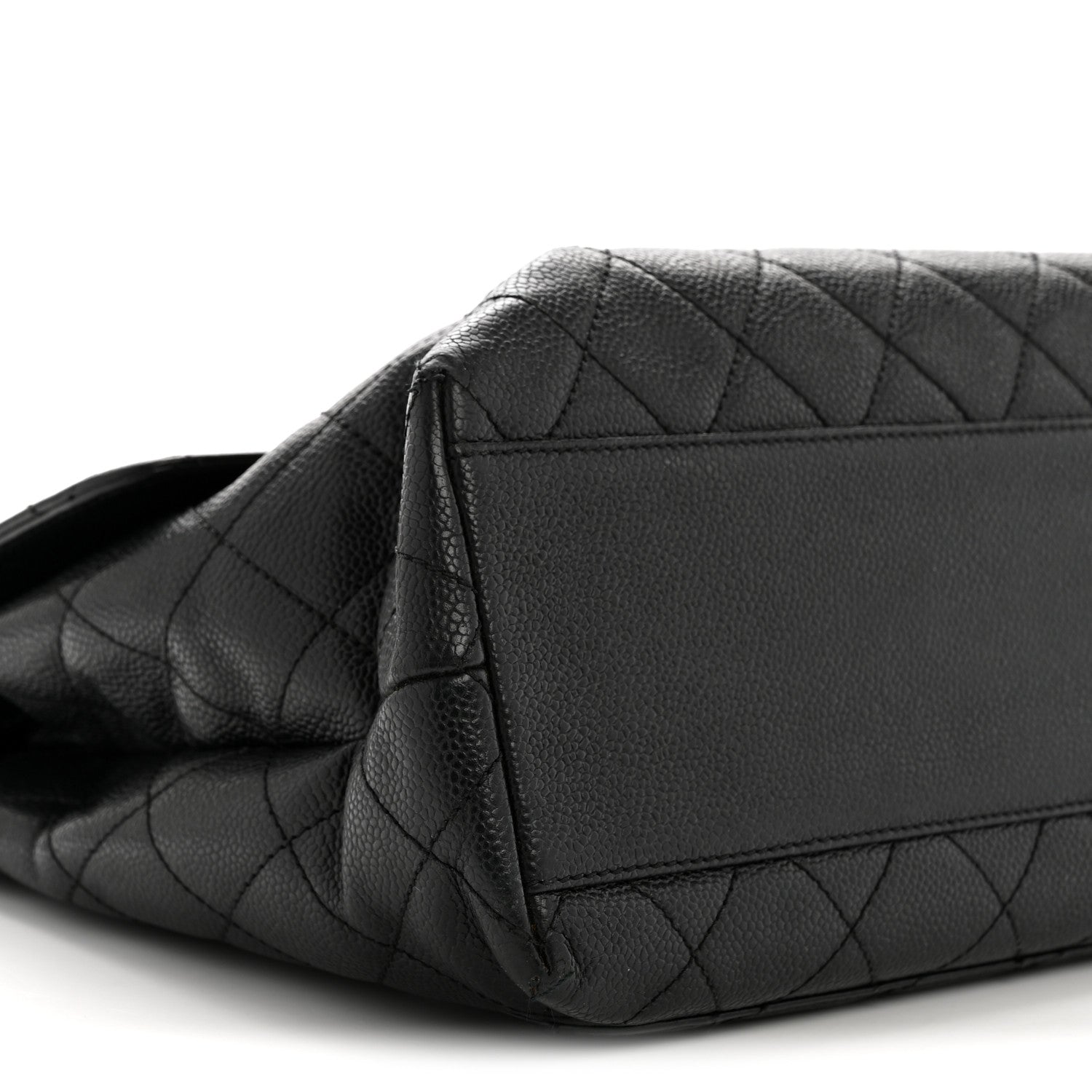 Chanel Caviar Quilted Jumbo Kelly Flap Black 9 of 17