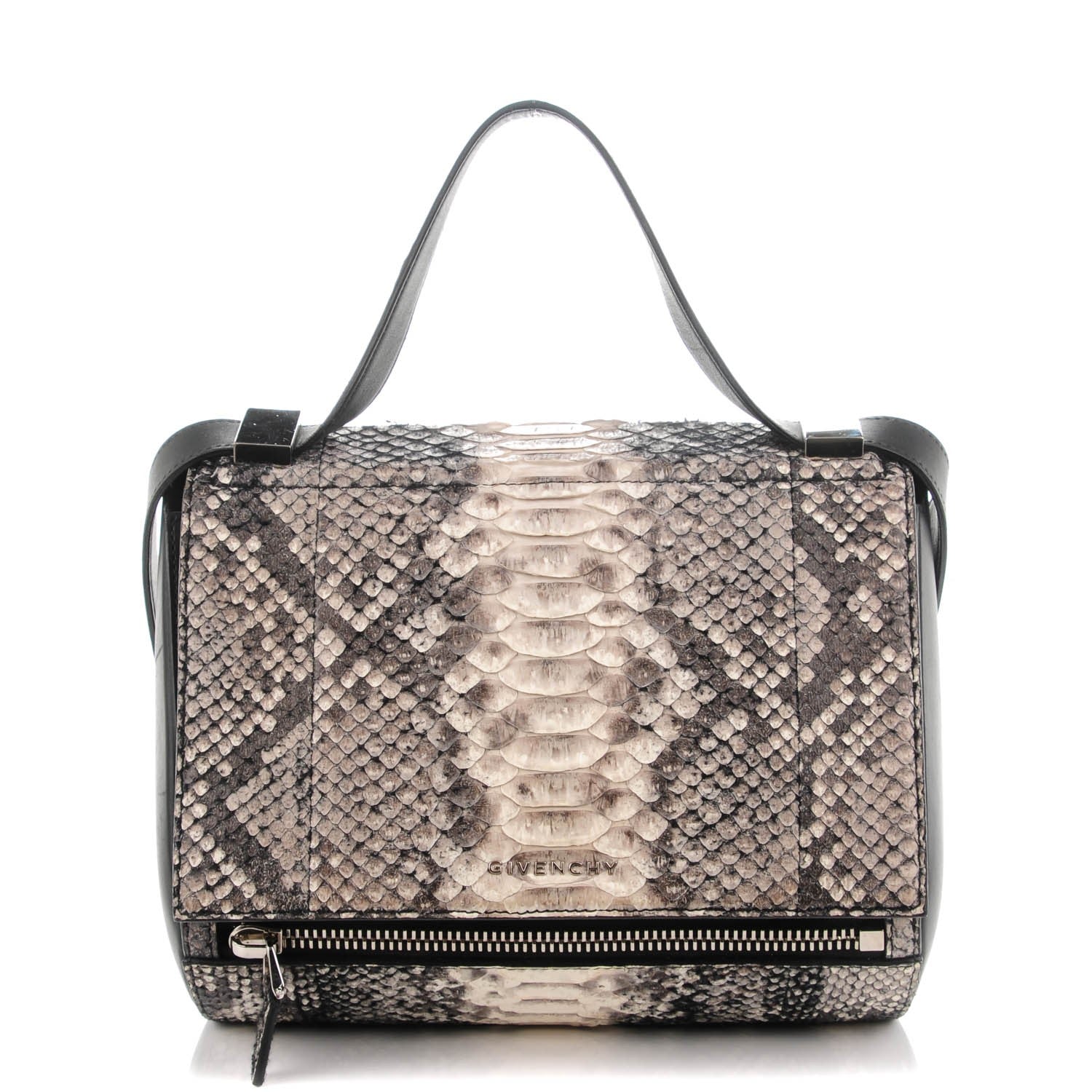 Givenchy Python Medium Pandora Box Crossbody Bag Black White 1 of 8