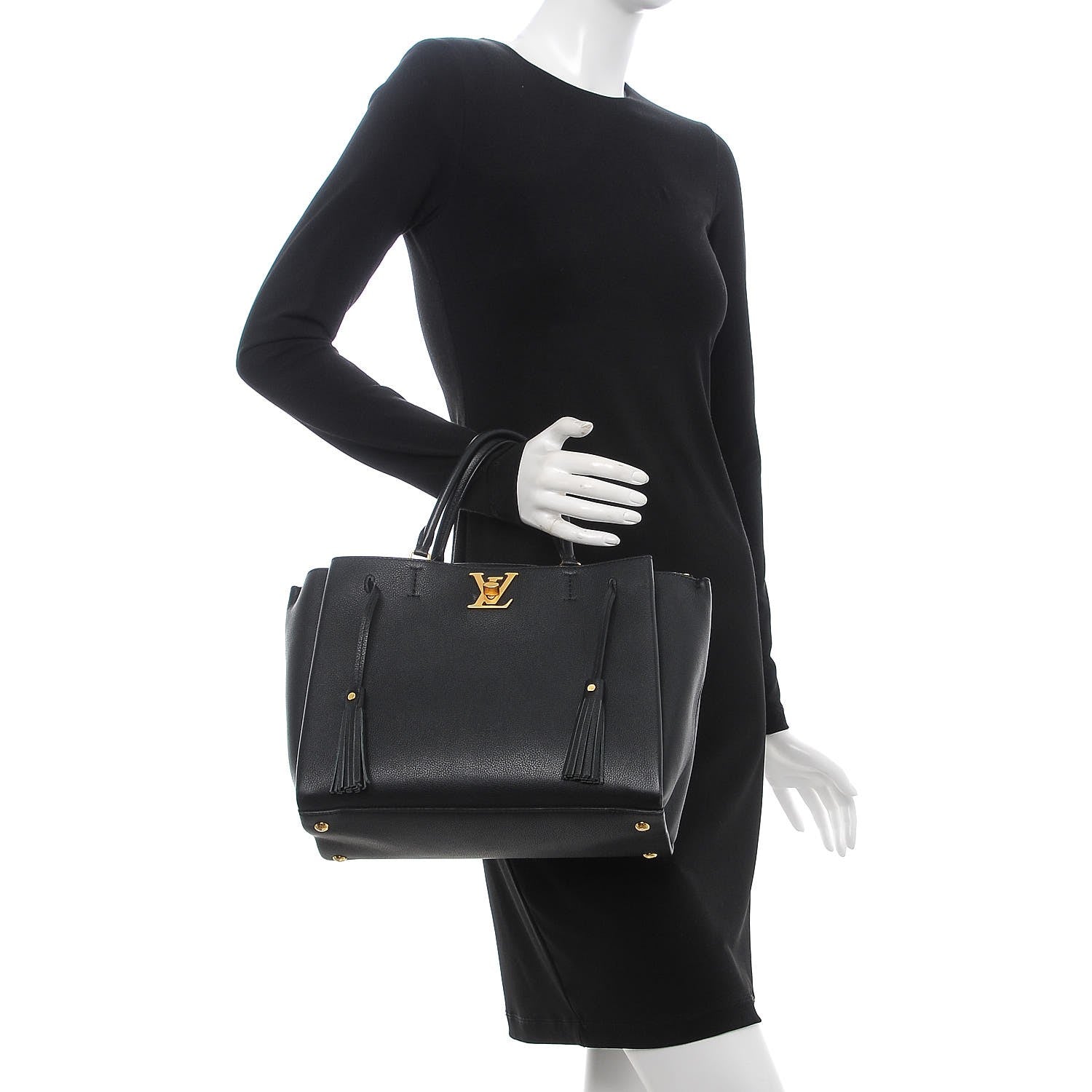 Louis Vuitton Calfskin Lockmeto Black 3 of 12