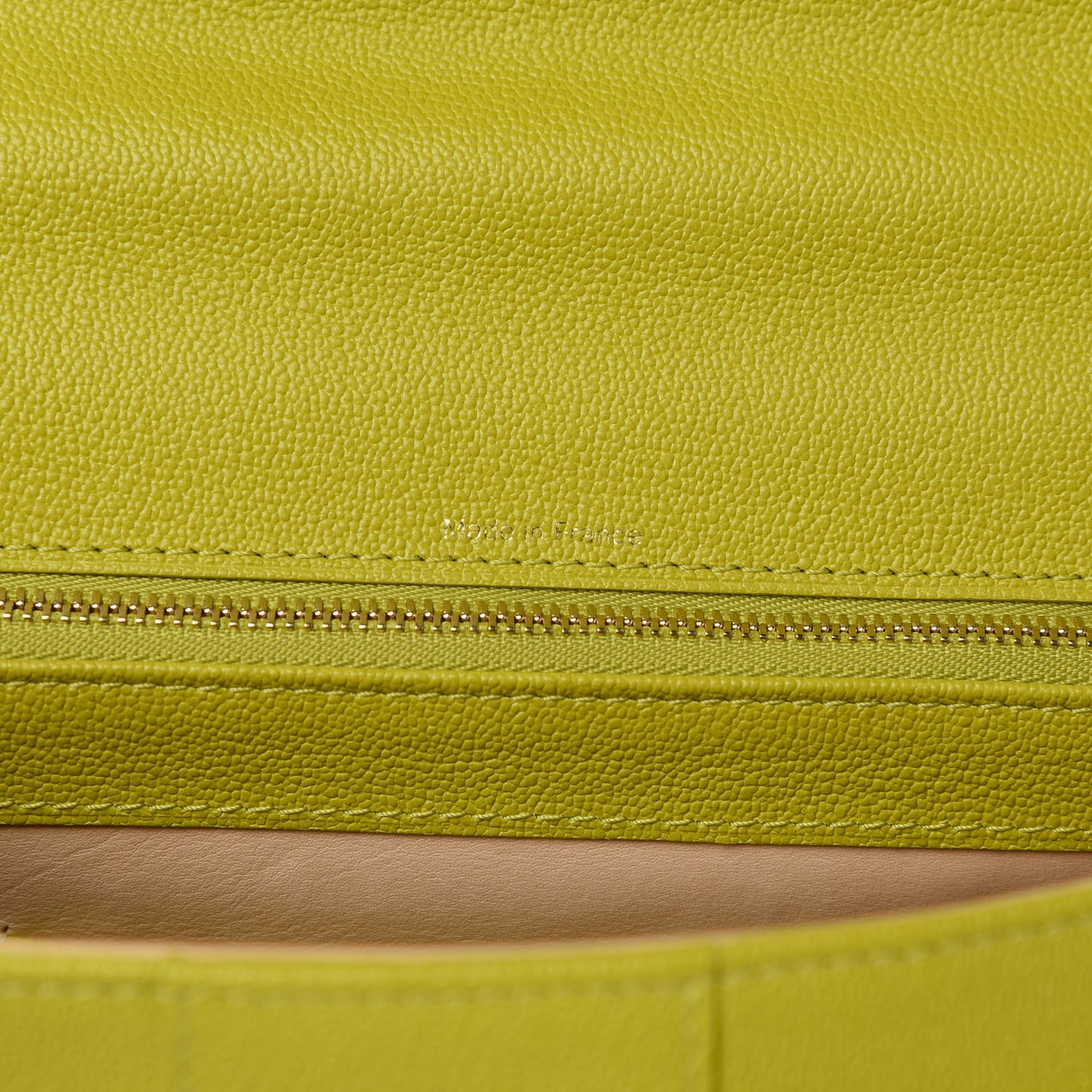 Grained Calfskin MM Brillant Satchel Absinthe Lime