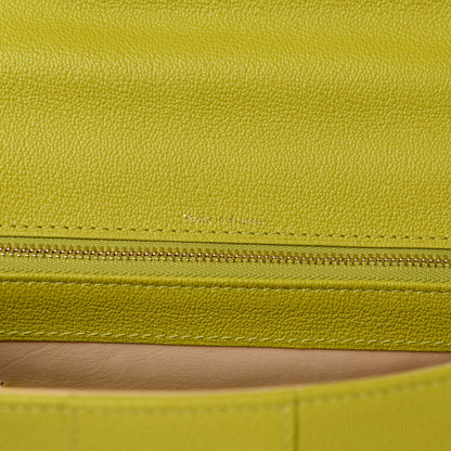 Delvaux Grained Calfskin MM Brillant Satchel Absinthe Lime 7 of 11