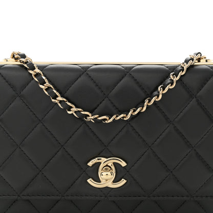Chanel Lambskin Quilted Trendy CC Wallet On Chain WOC Black 8 of 11