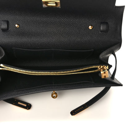 Hermes Epsom Kelly Wallet To Go Black 5 of 9