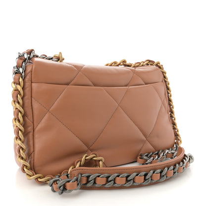 Chanel Lambskin Quilted Medium Chanel 19 Flap Brown 3 of 10