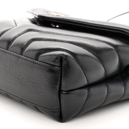 Saint Laurent SAINT LAURENT Calfskin Y Quilted Monogram Toy Loulou Crossbody Bag Black 8 of 10