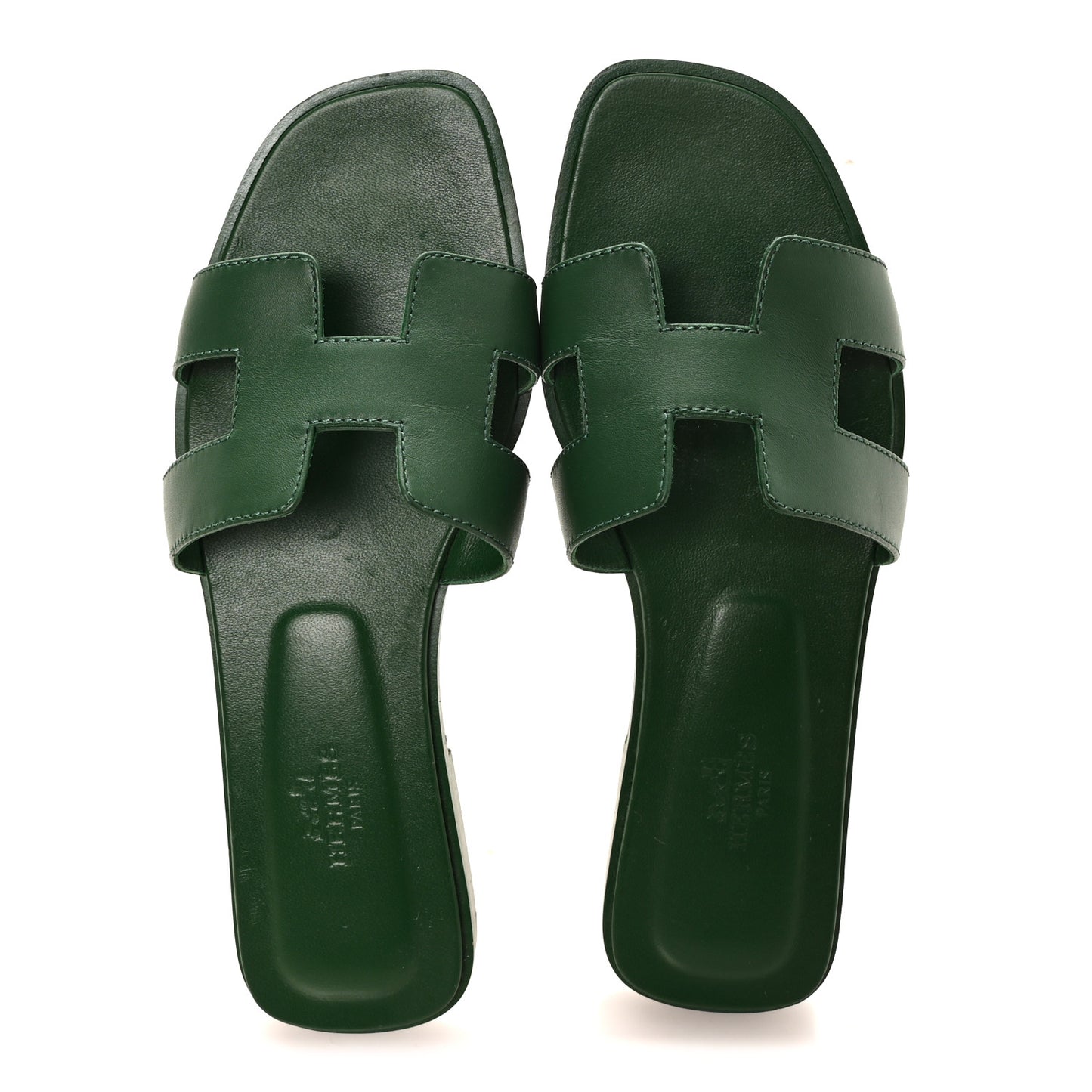 Calfskin Oran Sandals 36 Vert Viride