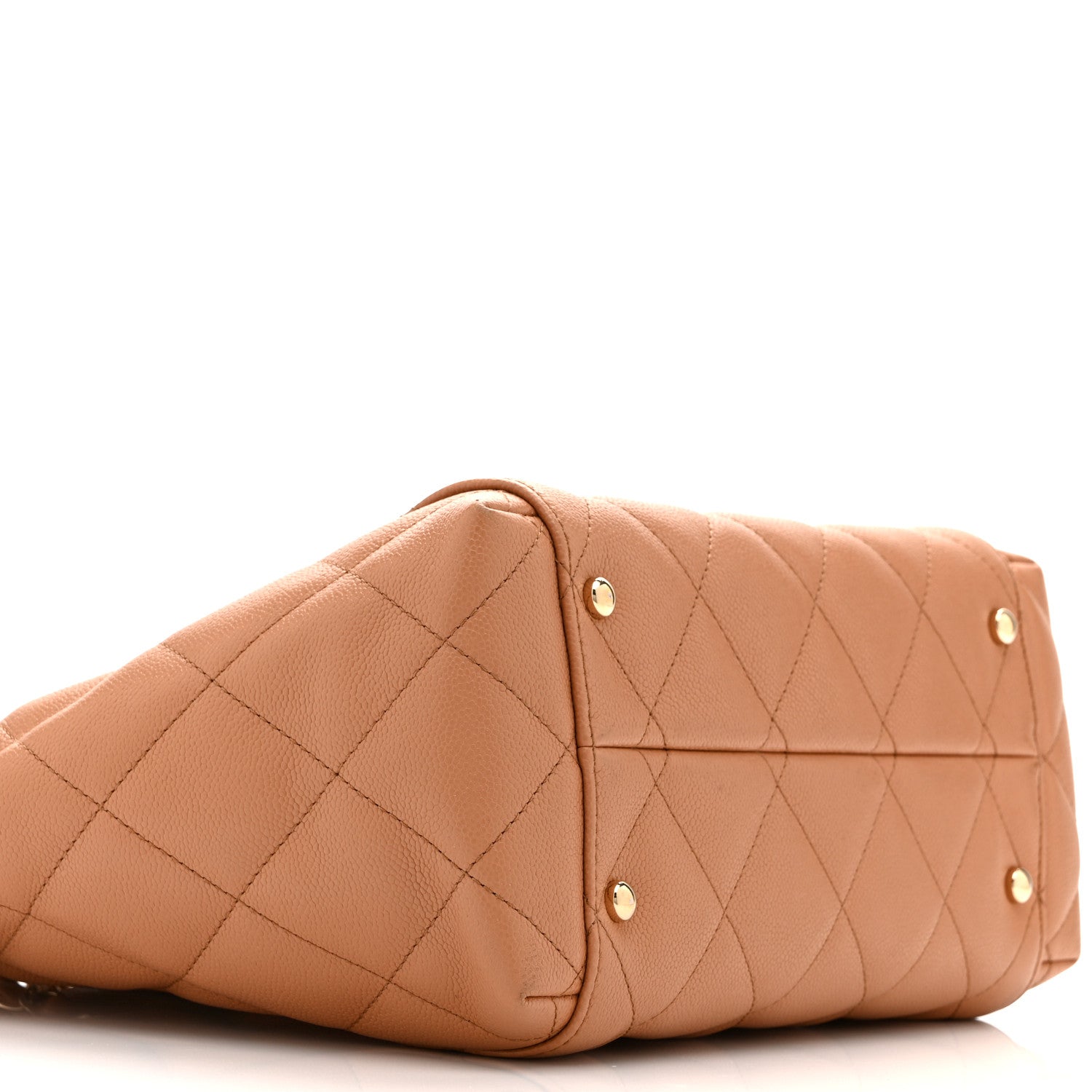 Chanel Caviar Quilted Small Shopping Tote Dark Beige 10 of 12