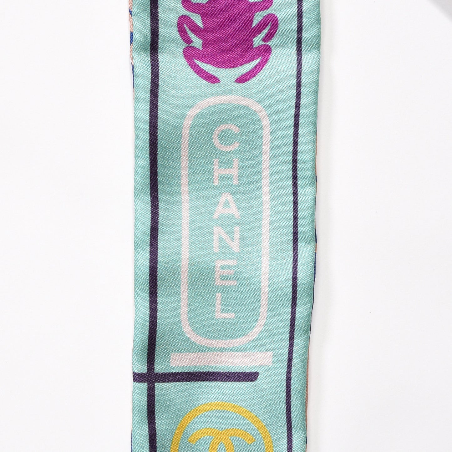 Silk CC Slim Bandeau Scarf Multicolor