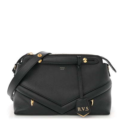 Fendi Vitello Dolce Monster Eyes Embossed Medium By The Way Boston Bag Black 1 of 14