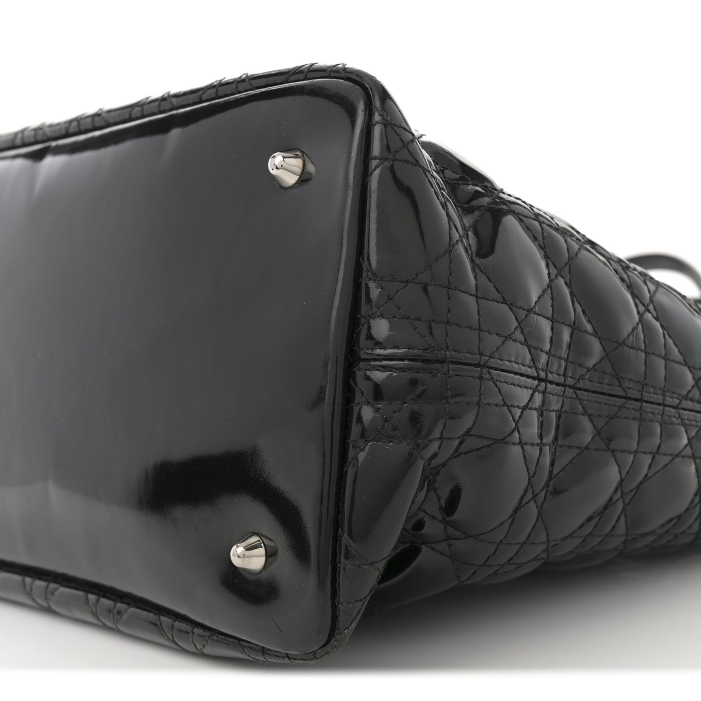 Patent Cannage Medium Panarea Tote Black