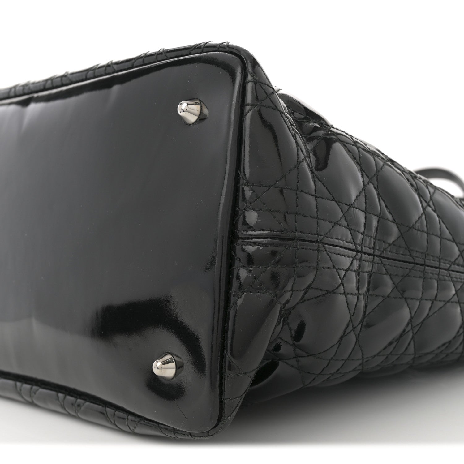 Christian Dior Patent Cannage Medium Panarea Tote Black 18 of 23