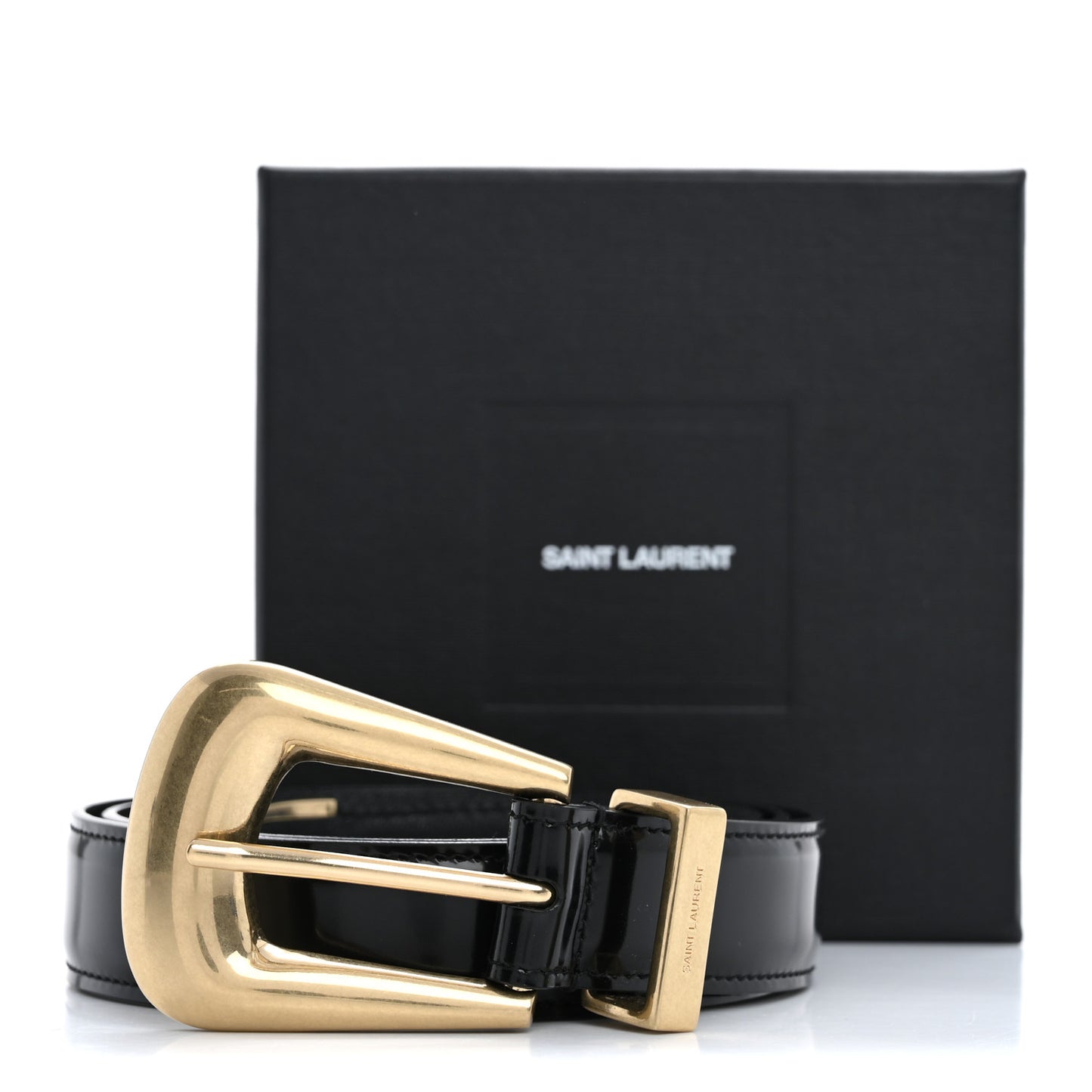 Brushed Calfskin Folk Buckle Belt 70 Black