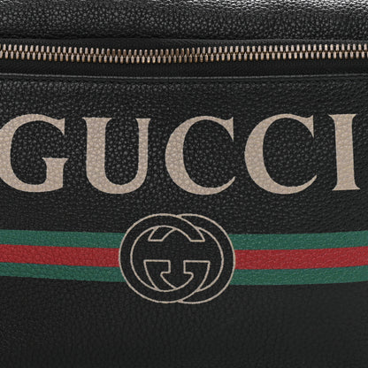 Gucci Grained Calfskin Logo Belt Bag Black 8 of 10
