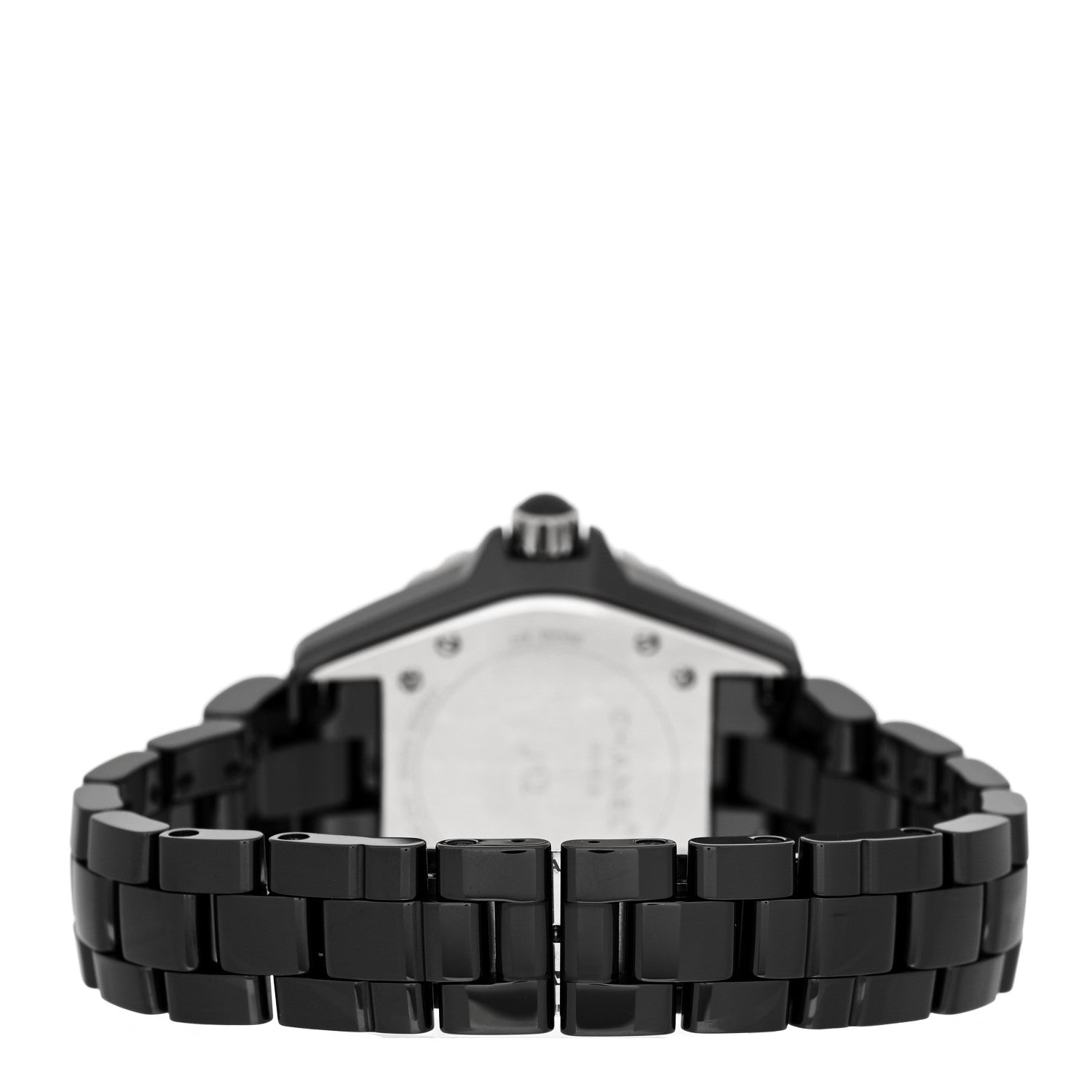 Chanel Stainless Steel Ceramic Diamond 33mm J12 Quartz Watch Black 3 of 4