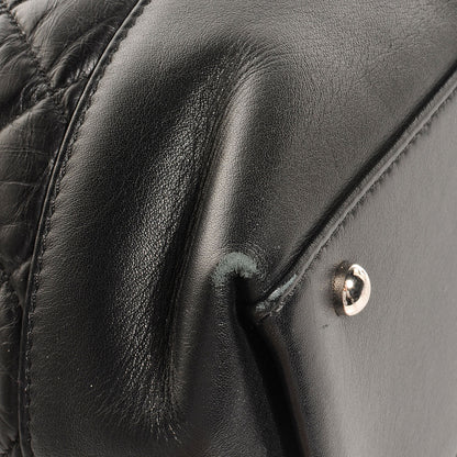 Chanel Aged Calfskin Quilted Be CC Tote Black 9 of 10