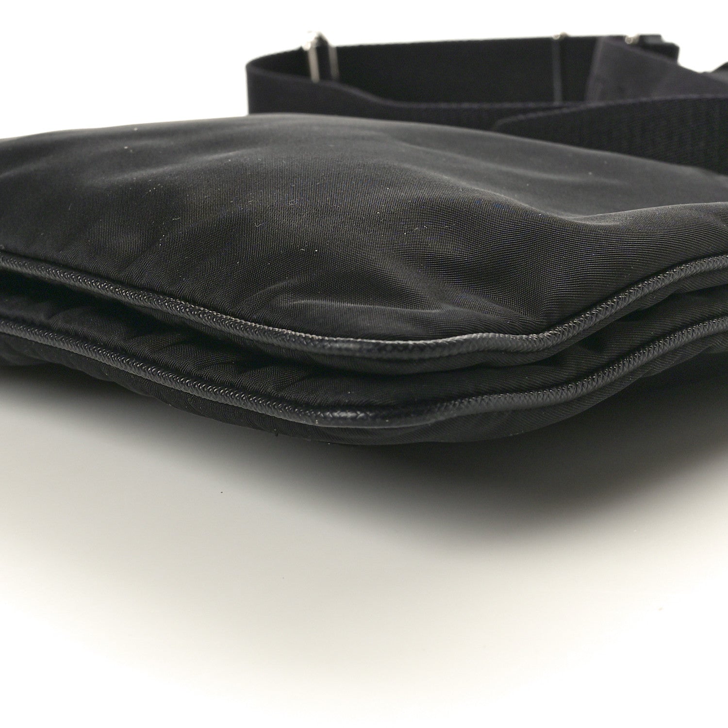 Prada Re-Nylon Saffiano Re-Edition 2000 Double Zip Crossbody Bag Black 12 of 13