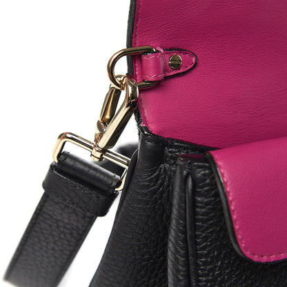 Christian Dior Bullcalf Mini Be Dior Flap Black Fraise 7 of 8