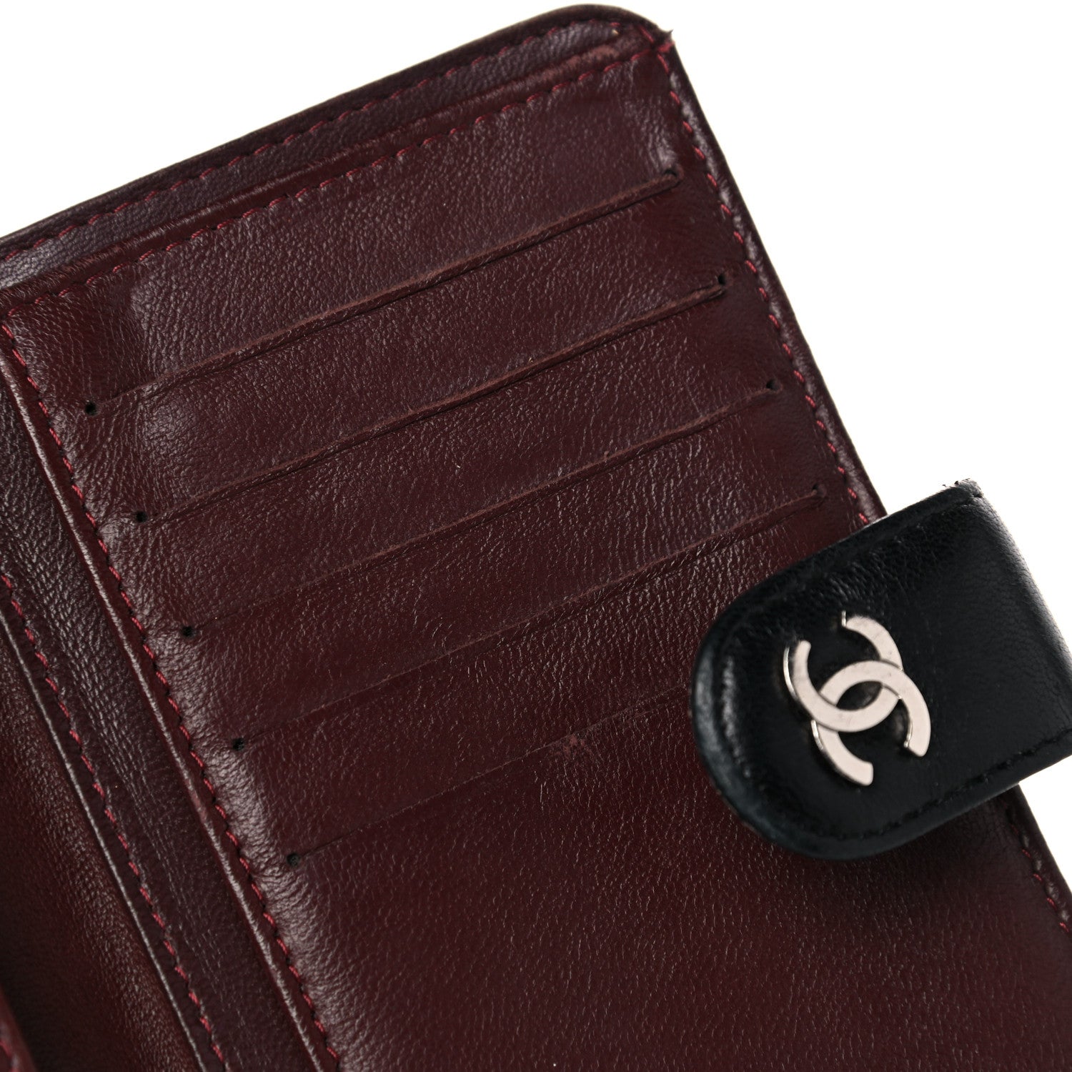 Chanel Lambskin Quilted Zipped Pocket Wallet Black 17 of 20