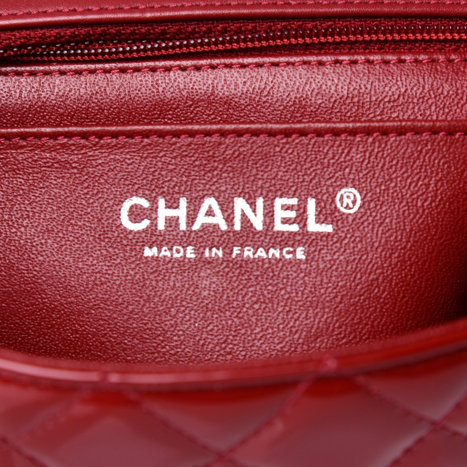 Chanel Patent Calfskin Quilted Mini Rectangular Flap Red 6 of 14